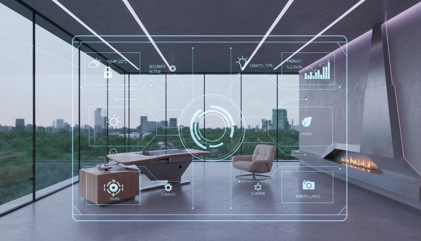 Smart Office Automation - Intelligent workspace with adaptive lighting, climate control, and security by VYOMAKE